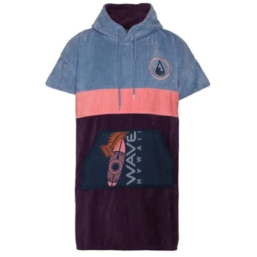 WAVE HAWAII Surf Poncho COTTON VELOURS KIHOLO 2025 - Stylischer Beachwear Overall aus 100% Baumwolle, ideal für Strandtage und nach dem Surfen.