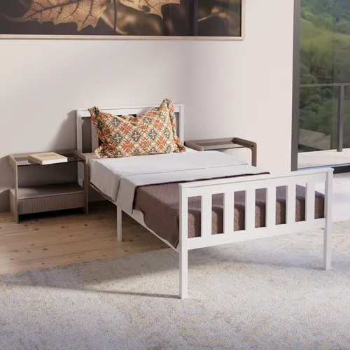 HAGO® Einzelbett 90x200 Weiß – Vielseitiges Jugendbett