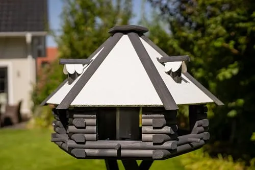 Vogelhaus V13 XXL Stein Weiss, grau in grau von Deko Shop Hannusch