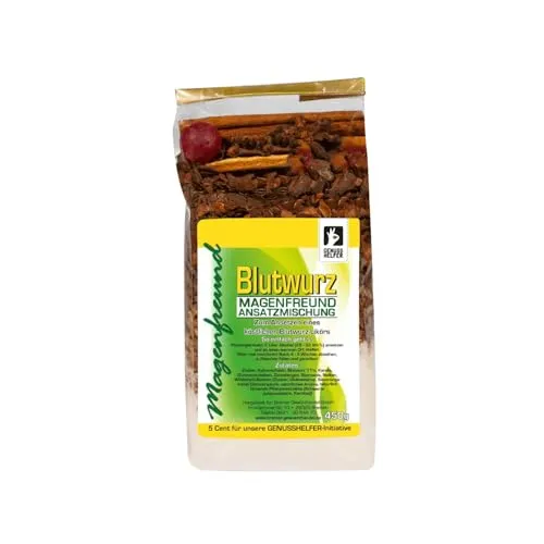 Bremer Gewürzhandel Magenfreund Ansatzmischung Blutwurz, ohne künstliche Zutaten, Likör selber machen, Blutwurzlikör, 450g