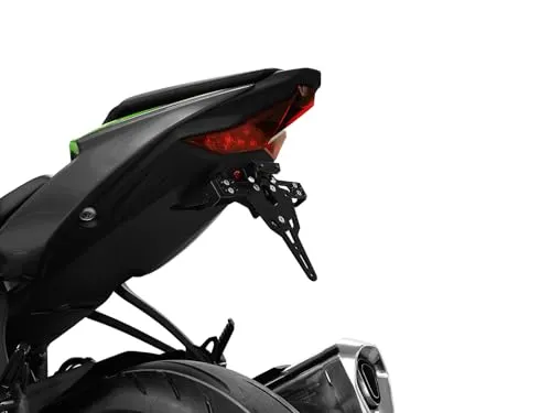 ZIEGER Kennzeichenhalter Pro für Kawasaki Ninja ZX-6R 636 - Motorradzubehör mit E-geprüfter Kennzeichenbeleuchtung und umfassendem Montageset für einfache Installation und optimalen Halt.