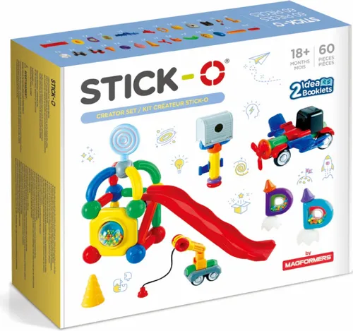 STICK-O Bausatz mit 60 Teilen - Zestaw konstrukcyjny 60 elementów