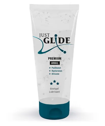 JustGlide Gleitgel 200ml - Premium Anal - Hochwertiges Gleitgel für angenehmen Komfort, geruchlos und geschmackneutral. Ideal für den Einsatz im Bereich Körperpflege. Made in Germany.