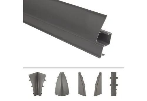 Lemal Sockelleiste, PVC 65x23mm - Fußleisten mit Kabelkanal - (2 Meter / 1 Leiste) Kabel Sockelleistenkanal