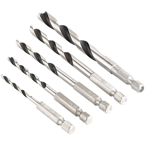 AGT Bitbohrer: Holz-Bohrer-Set für Akkuschrauber, 3 - 8 mm, 5 Stück