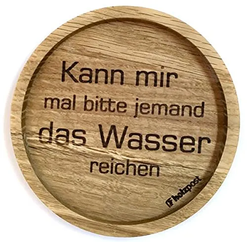 Glasuntersetzer & Bierdeckel Braun von Holzpost