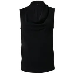 Comma Top mit Wasserfallkragen - Tanktops & Träger-Tops für Damen, elegantes ärmelloses Design mit einem stilvollen Wasserfallkragen für einen femininen Look.