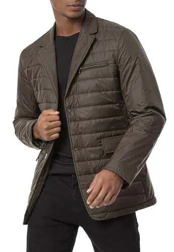 Redbridge Herren Steppjacke - Eleganter Blazer-Stil in Khaki - Herrenbekleidung: Diese leichte Übergangsjacke vereint den klassischen Blazer-Look mit wärmender Steppung – ideal für kühle Tage und vielseitig kombinierbar.