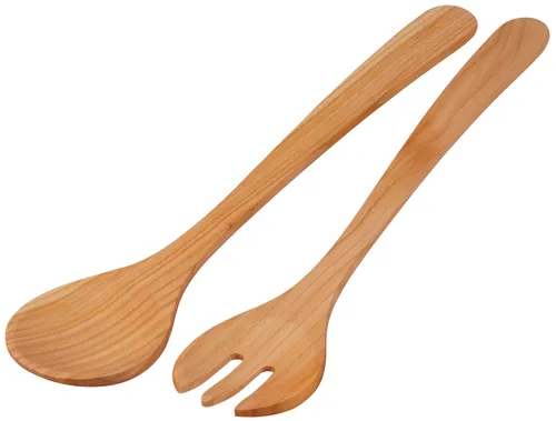 Salatbesteck Salat - Besteck Vorleger aus Kirschholz 2-tlg. Länge 34,5 cm