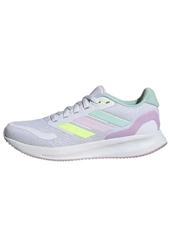adidas RUNFALCON 5 KIDS Sneaker schwarz 28,5 EU - Bequeme und stylische Sneaker für Kids in der Farbe Cloud White/Clear Mint/Clear Pink. Ideal für den Alltag mit elastischen Schnürsenkeln und Klettverschluss für einfaches An- und Ausziehen.