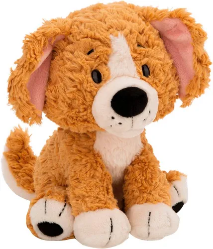 Nici Kuscheltier Hund sitzend braun 25 cm - Kuscheltiere, 25 cm großer Plüschhund aus recycelten Materialien, perfekt zum Kuscheln und Spielen.