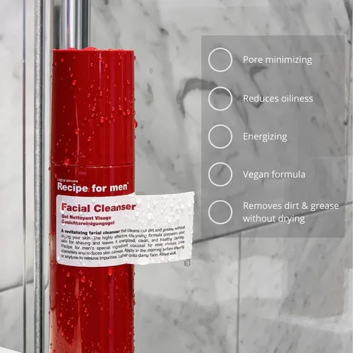 Rezept für Männer Energiespendende Big Tag Gesichtsreinigungsgel
