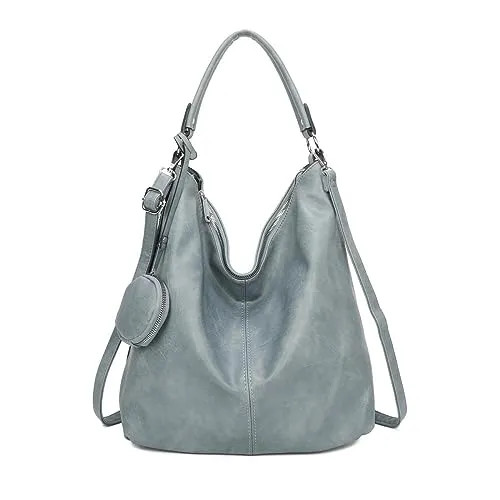 OBC Damen Tasche Shopper Hobo-Bag - Damen-Shopper in Jeansblau, modern und XXL (47x33x17 cm) – ideal für Alltag und Freizeit, vereint stilvolles Design mit hoher Funktionalität.