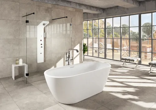 Riho Inspire Freistehende Badewanne mit Füllfunktion von RIHO