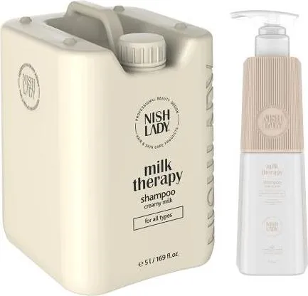 Nishlady | Shampoo - Milk Therapy - 947 Ml - Mit Milchproteinen - Nahrhaft - Haarpflege
