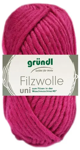 Gründl 50 Gramm Gründl Wolle Filzwolle Uni Farbauswahl Bastelgarn