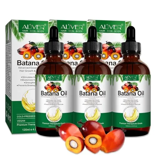 ALIVER Haaröl Batana Öl 120ml - Natürliches Haarwachstum & Hautpflege - Haaröle, 100% natürliche Inhaltsstoffe, vegan und ideal für alle Haartypen. Fördert Haarwachstum und pflegt Haut und Nägel - für strahlende Ergebnisse!