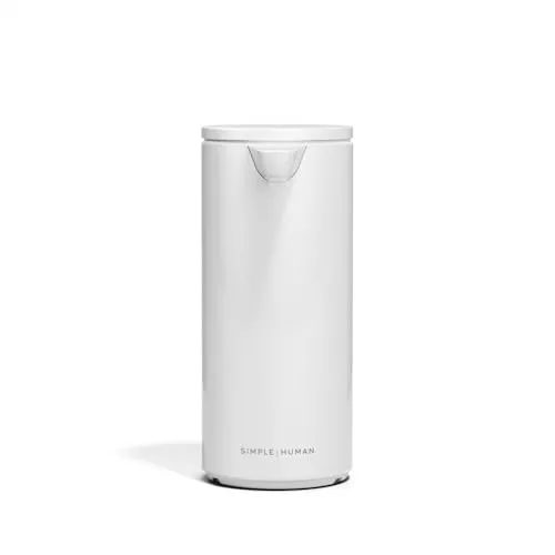 Simplehuman Wiederaufladbarer Sensorspender Weiß 266 ml - Seifenspender mit Sensor-Technologie, hygienisch und praktisch für den täglichen Gebrauch, ideal für Küche und Bad.