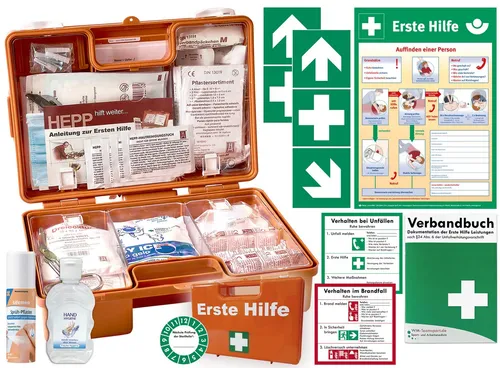 WM-Teamsport Erste-Hilfe-Koffer DIN 13157 inkl. Hygiene-Gel - Praktischer Erste-Hilfe-Koffer nach DIN 13157 für den mobilen und stationären Einsatz. Robuste Bauweise und variable Inneneinteilung ermöglichen schnelle Hilfe im Notfall. Sofort versandbereit!