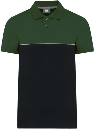 WK. Designed To Work Zweifarbiges Kurzarm-Uni-Polohemd