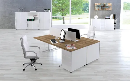 Start Up Schreibtisch 180 x 80 cm aus Eiche von Theo Kerkmann Büromöbelfabrik GmbH & Co. KG