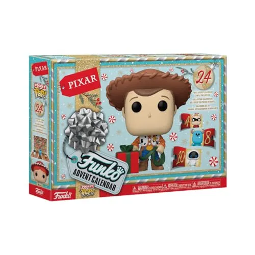 Funko Advent Calendar: Pixar 2024 - 24 Überraschungen zum Sammeln - Spielzeug-Adventskalender mit 24 einzigartigen Funko Pocket Pops zum Sammeln, perfekt für den Countdown bis Weihnachten und als Geschenkidee für Kinder und Erwachsene.
