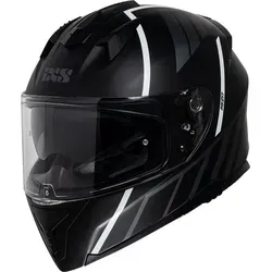 IXS 217 2.0 Integralhelm - Matt Schwarz/Grau/Weiß - XS - Motorradhelm aus robustem Polycarbonat mit integrierter Sonnenblende und hervorragender Belüftung für maximalen Komfort und Sicherheit auf jeder Fahrt.