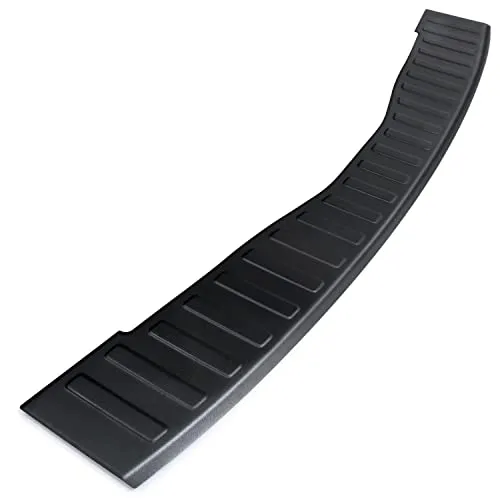 Edelstahl Ladekantenschutz für Mercedes V-Klasse W447 (2014) - Passgenauer, selbstklebender Ladekantenschutz aus rostfreiem Edelstahl, schwarz pulverbeschichtet für optimalen Kratzschutz und stilvollen Look. Ideal für die Heckstoßstange.