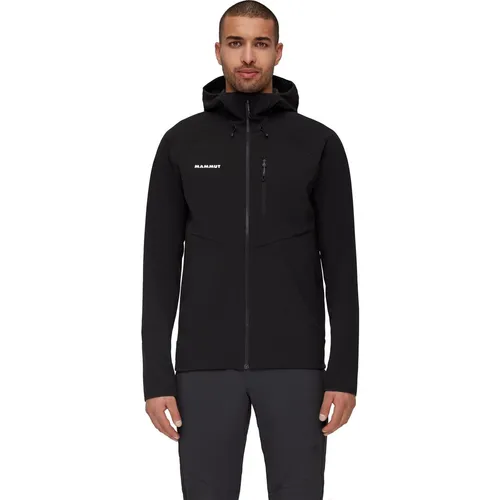 MAMMUT Herren Funktionsjacke Ultimate Comfort SO Hooded Jacket Men - Mäntel & Jacken, ultrabequeme 3-lagige Softshelljacke mit PFC-freier DWR-Imprägnierung für Wind- und Wetterbeständigkeit, ideal für Outdoorsport und Alltag.