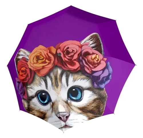 Doppler Modern Art Magic Mini Little Beauty Regenschirm - Taschenschirm mit Doppel Automatik für müheloses Öffnen und Schließen, ideal für stilbewusste Frauen unterwegs.