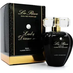 La Rive Lady Diamond Eau de Parfum 75ml mit Swarovski Kristall - Erleben Sie den verführerischen Duft von La Rive Lady Diamond! Dieser elegante Sommerduft vereint fruchtige und blumige Noten, perfekt für die starke Frau. Die Flasche mit Swarovski Kristall macht ihn zum idealen Geschenk.