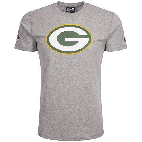 New Era Green Bay Packers NFL Teamlogo Heather Grey T-Shirt - M - Sportfan T-Shirt aus 100% Baumwolle mit hochwertigem Design und hohem Tragekomfort, perfekt für Fans der Green Bay Packers.