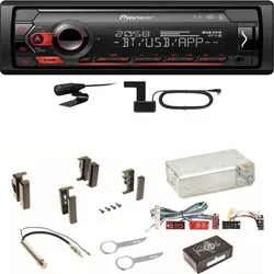 Pioneer MVH-S420DAB Bluetooth DAB+ AUX MP3 Einbauset für Audi A4 B5 A6 4B C4 A8