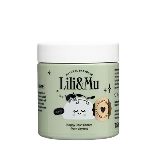 Lili&Mu Wundschutzcreme Baby Zinkcreme 75 ml - Gegen Windelausschlag, Creme mit Panthenol und Shea Butter, Naturkosmetik, Feuchtigkeit und Schutz Babycreme für Empfindliche Haut - Babypflege