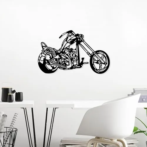 Produktbild Wallity Stylish Black Decorative Metal Wall Accessory, 44 x 70 cm | 100% Metal, 1.5 mm Thick | Lightweight (1.715 kg) | Perfect for Modern Home Decor