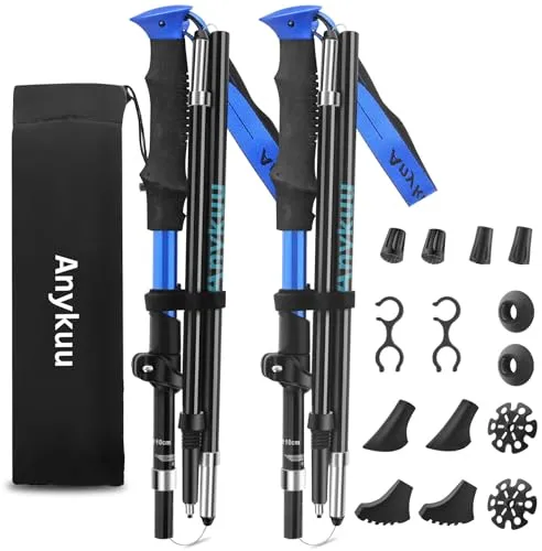 Anykuu Verstellbare Trekkingstöcke 2PCS 110-130cm