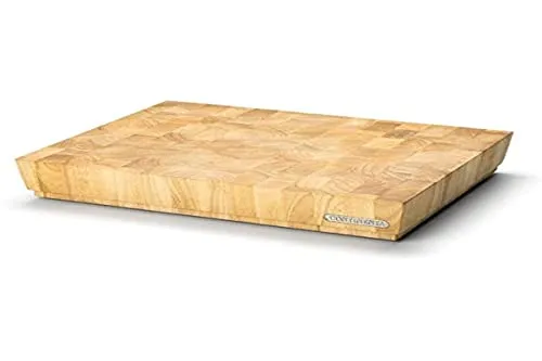 Continenta Holzblock Schneidbrett groß 48 x 36 x 7,3 cm - Schneidebrett aus hochwertigem Stirnholz, ideal für professionelle Küchen und Hobbyköche, bietet eine besonders langlebige und schonende Schnittfläche.