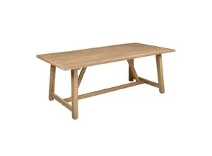 Garden Pleasure Gartentisch OAKLAND Rechteckig Hellbraun 100 cm x 200 cm - Gartentisch aus robustem Holz, ideal für große gesellige Runden im Außenbereich – kombiniert klassische Optik mit Stabilität und Langlebigkeit.