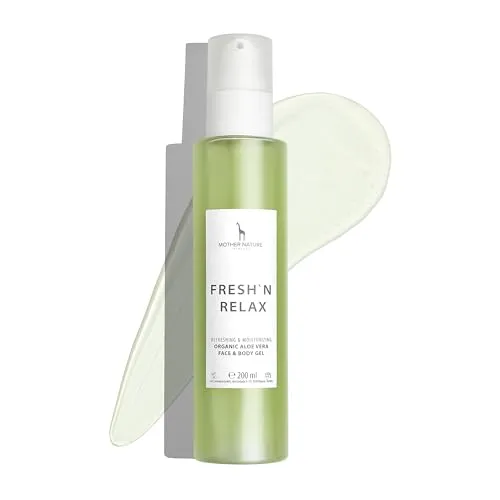 BIO Aloe Vera Gel After Sun für Gesicht, Körper & Haare Naturkosmetik Apres Sun Lotion aus 100 Prozent Apulischer Aloevera Auch zur Haarpflege geeignet 200ml (1 x 200ml)