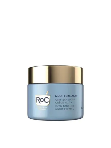 ROC Multi Correxion Even Tone & Lift Night Cream - Gesichtspflege mit intensivem Anti-Aging-Effekt, der Ihre Haut nachts strafft und einen ebenmäßigen Teint fördert.