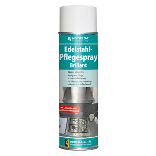 Produktbild Hotrega Edelstahl Pflegespray Brillant 500 ml Profi-Produkt zu Reinigung und Schutz von Edelstahlflächen H130920
