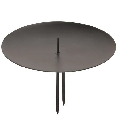 Metall Kerzenhalter Schwarz Ø9cm 4er Set Steckdorn Design, 4 Stück