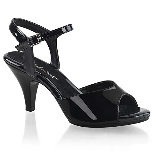 Fabulicious Damen BELLE-309 Offene Sandalen, Schwarz (Blk/Blk), 41 EU