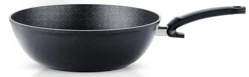 Fissler Adamant Aluminium-Wokpfanne 30 cm - Kratzfest und Antihaftend - Pfanne mit 5,2 Litern Volumen, HART WIE STEIN Beschichtung für optimale Antihaft-Eigenschaften, geeignet für alle Herdarten einschließlich Induktion.