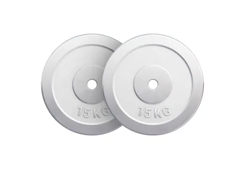 GORILLA SPORTS® Hantelscheiben 1,25-30kg, 30mm, Gusseisen in silber von Gorilla Sports