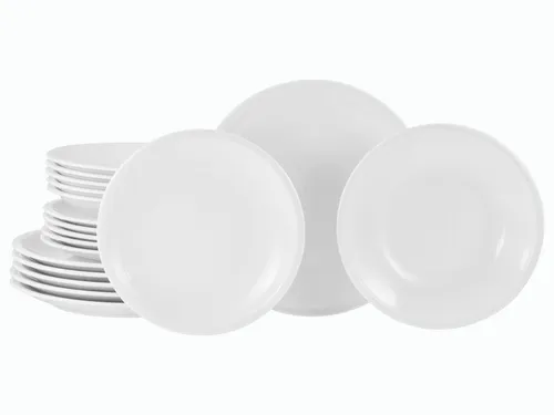 CreaTable Milano Weiss Tellerset 18-tlg in weiß von CreaTable