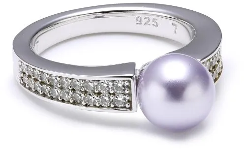Esprit Damen-Ring precious glam sunset 40 Zirkonia farblos 925 Sterlingsilber Gr. 17 S.ESRG91587C170