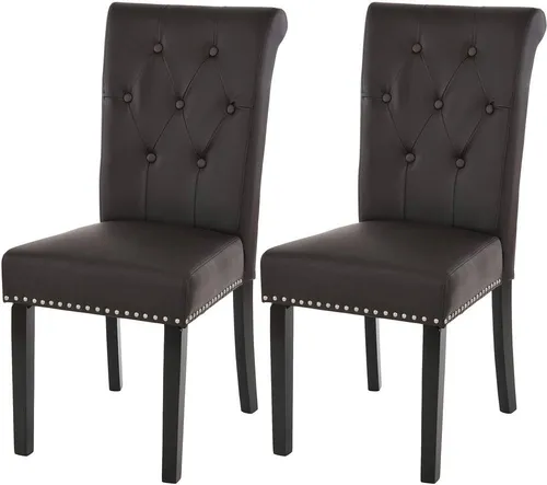 HW Esszimmerstuhl 2er-Set Chesterfield II coffee - Elegante Küchenstühle im Chesterfield-Design, perfekt für stilvolle Esszimmer und gemütliche Küchen. Hochwertige Verarbeitung und zeitloser Charme.