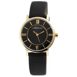 Adrina Damenuhr mit Kunstlederband - Elegante 3-Zeiger Damenarmbanduhr mit hochwertigem Quarzuhrwerk. Das Kunstlederband sorgt für hohen Tragekomfort. Ein stilvolles Accessoire für Alltag und besondere Anlässe.