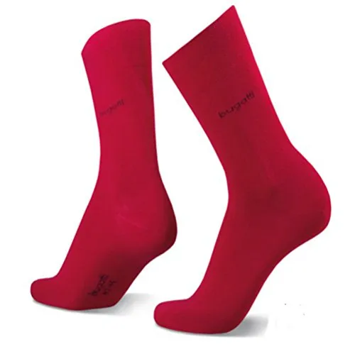 bugatti Basic Mens Socks 3er Pack 6703 440 rio red rot Strumpf Socken, Größe:39-42